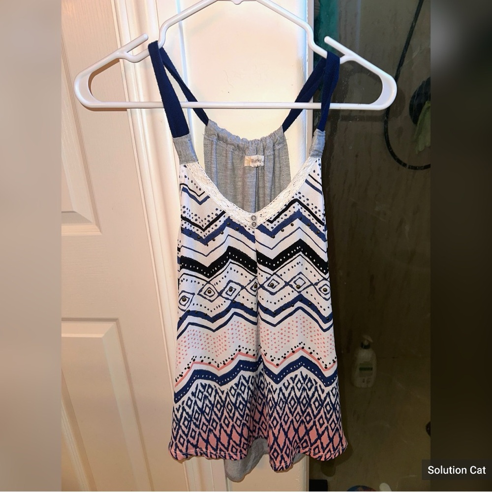 Multicolor Racerback Tank Top - White, Gray, Navy, Pink